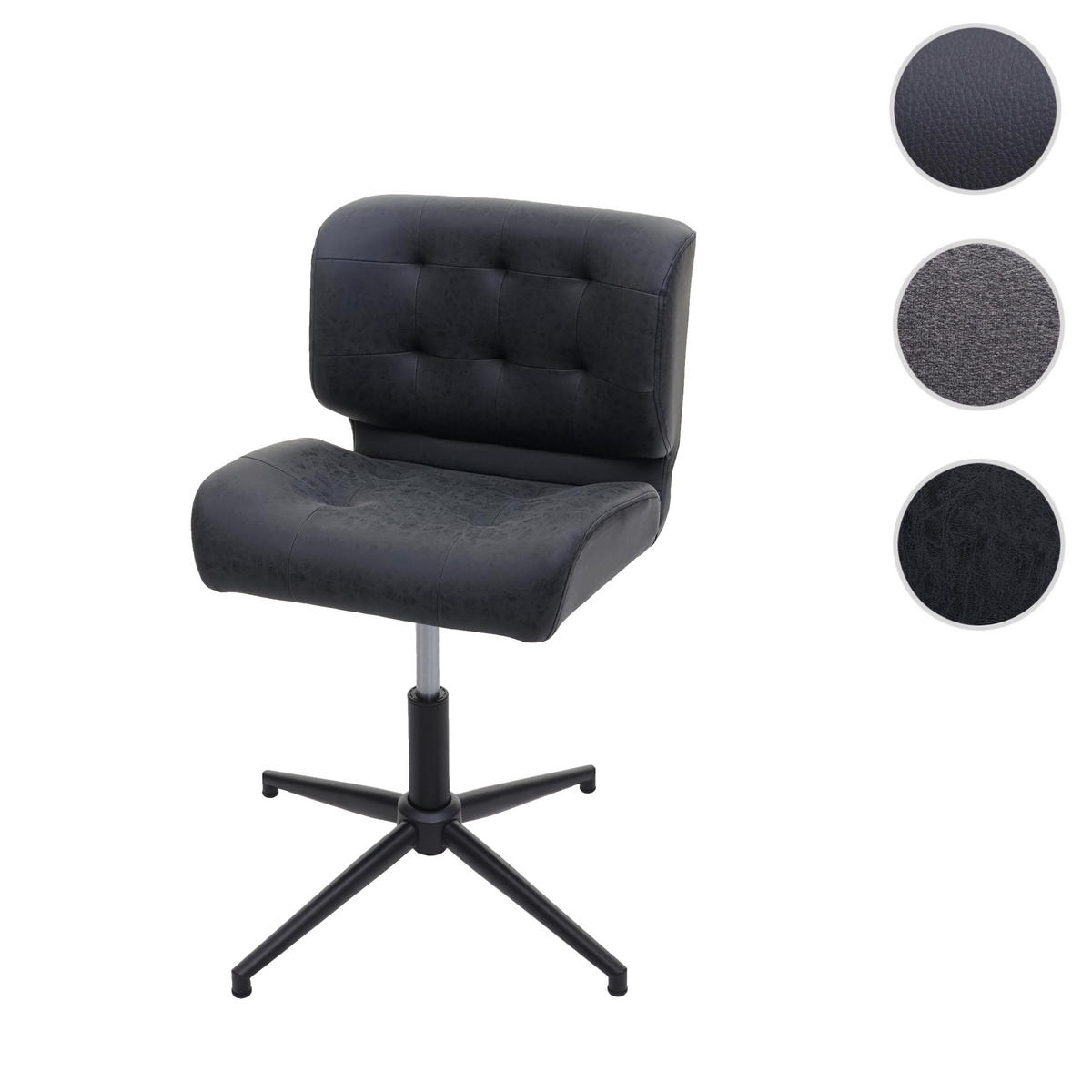 BÜROSTUHL Schiefergrau - Anthrazit, Textil (64/87/64cm) - MCW