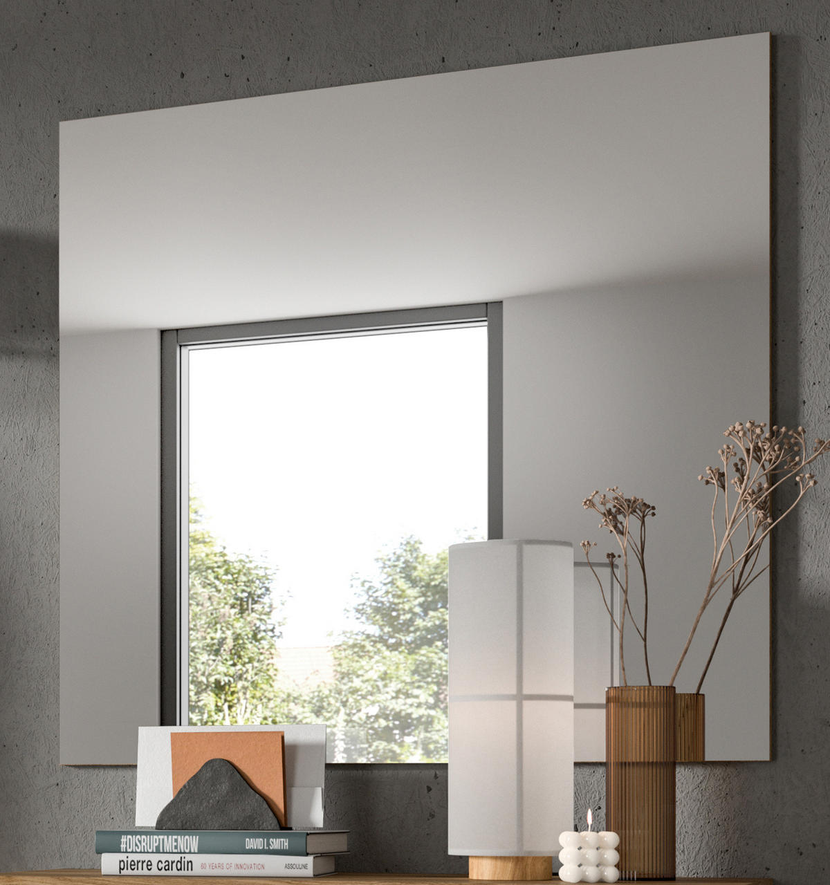 SPIEGEL in Evoke Eiche, Wandspiegel rahmenlos - Eichefarben, Glas/Holzwerkstoff (90/87/2cm) - Inn.Furn