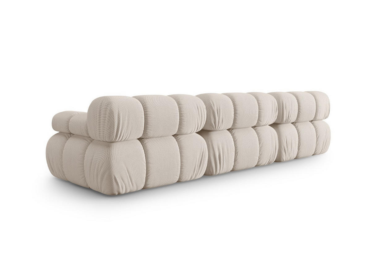 SOFA modular Bellis aus 3D-Stoff leichtes beige 3 Sitzplätze - Creme, Textil (94/70/282cm) - Micadoni