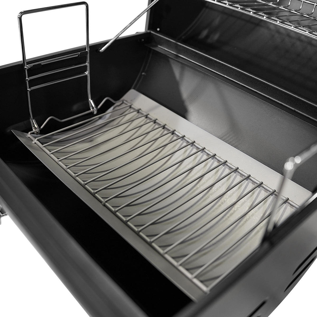 HOLZKOHLEGRILL CHAROX Tragbar - Schwarz, Metall (50/54/46cm) - TAINO