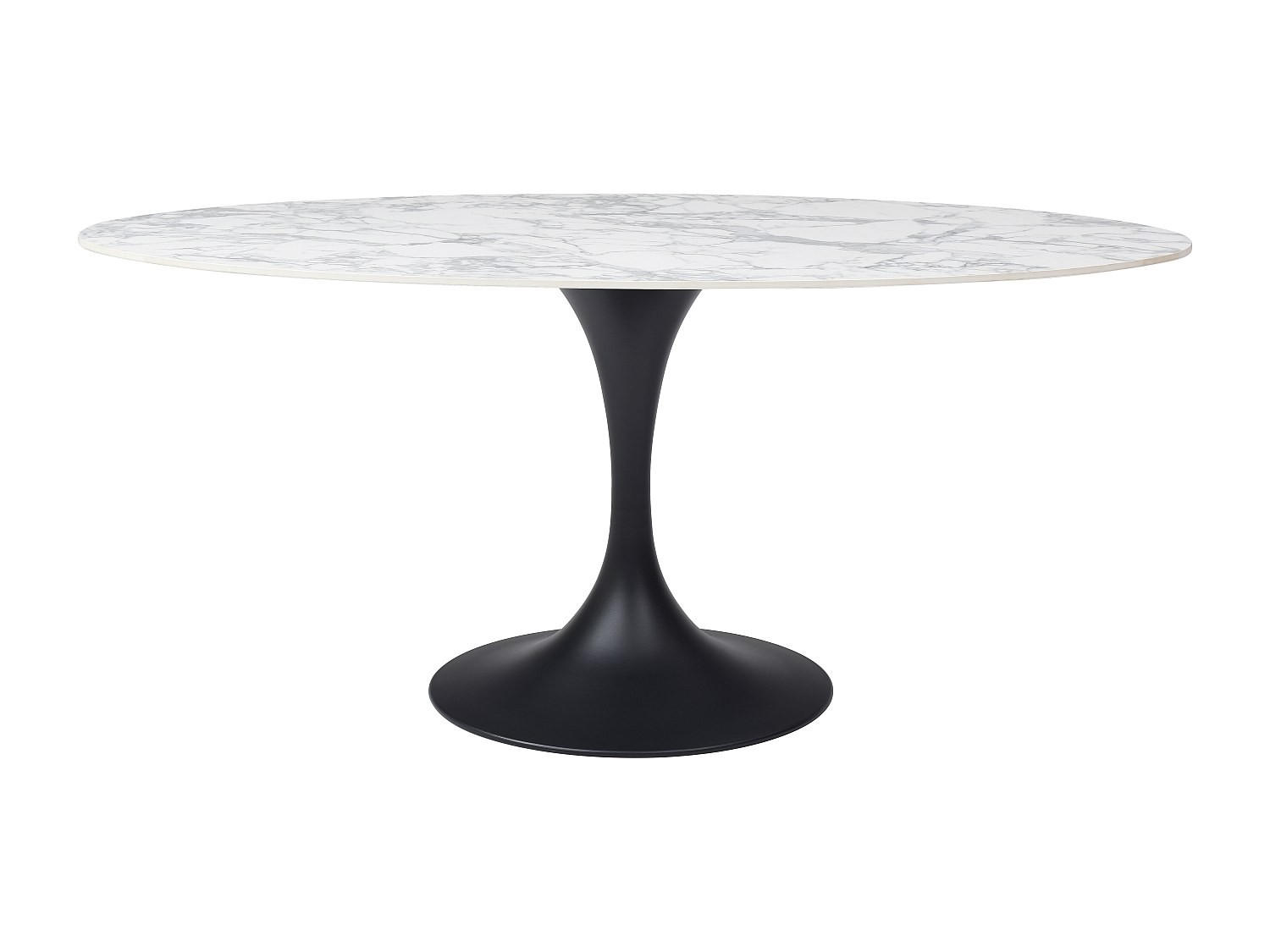ESSTISCH - 8 Personen - Keramik - Schwarz, Weiß - ELVA - Schwarz/Weiß, Keramik (90/180/78cm) - Vente-Unique