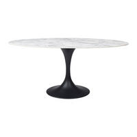 ESSTISCH - 8 Personen - Keramik - Schwarz, Weiß - ELVA - Schwarz/Weiß, Keramik (90/180/78cm) - Vente-Unique