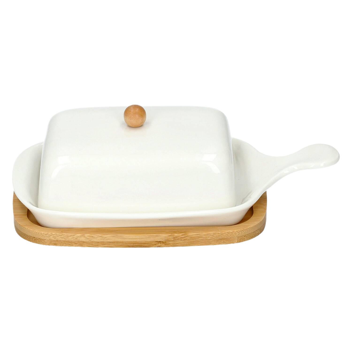 BUTTERDOSE Fincan 22 cm - Weiß, Keramik (13/7/22cm) - Homla