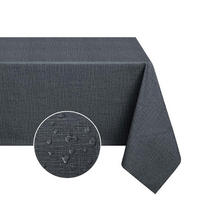TISCHDECKE 80 x 80 cm abwaschbar Leinenoptik Dunkelgrau - Anthrazit, Kunststoff (80/80/1.5cm)