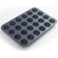 MUFFINFORM Silikon Grau 24 Cups 34 x 23 x 2,5 cm - Grau, Kunststoff (34/2/23cm)