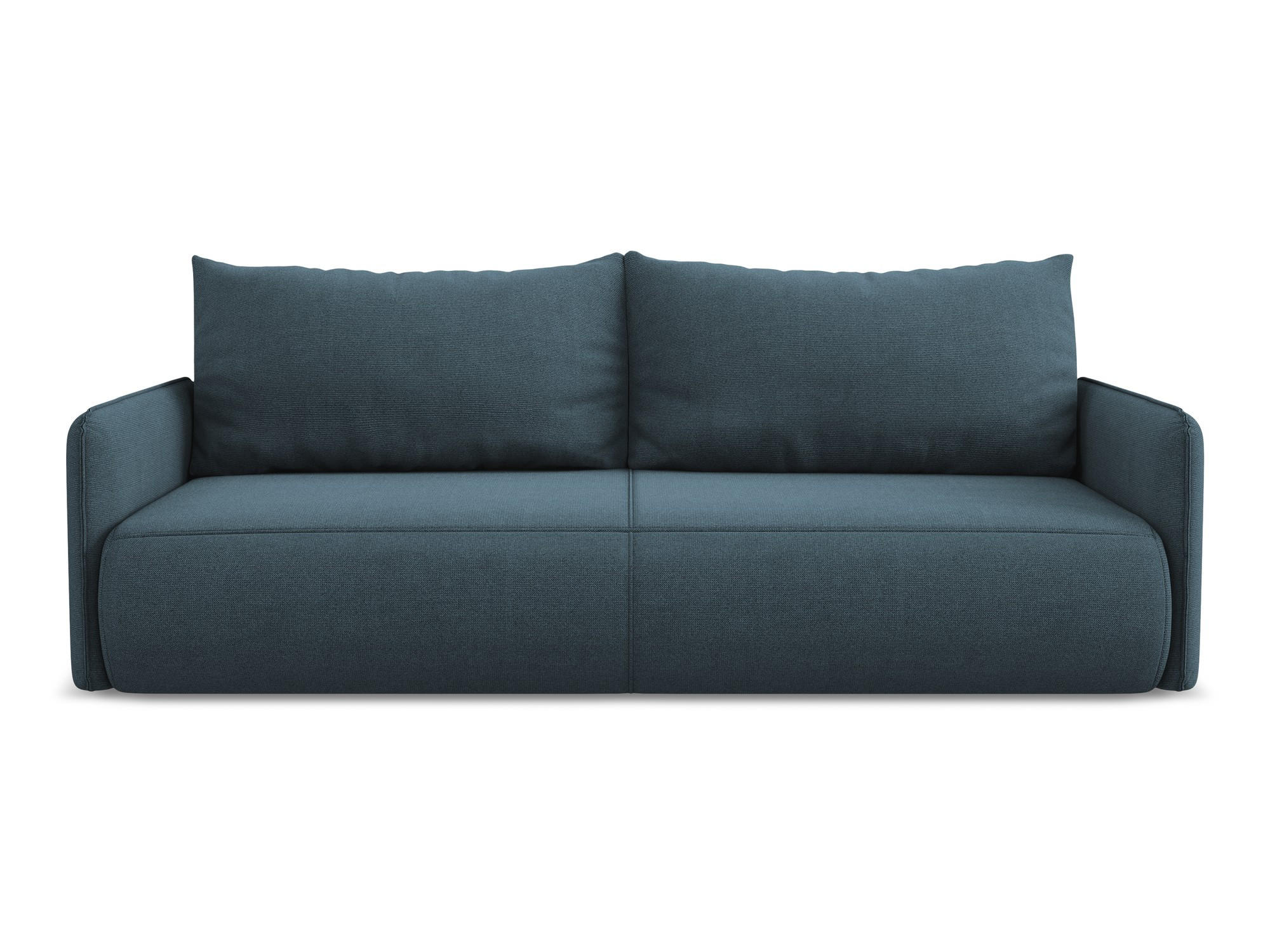 3-SITZER SOFA mit Schlaffunktion Strukturstoff Stoff Blau - Blau/Blaugrau, Kunststoff/Textil (216/86/105cm) - Makamii