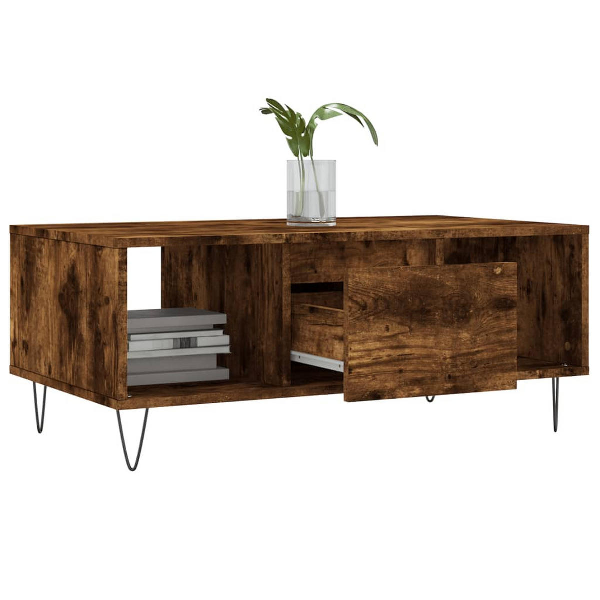 COUCHTISCH Räuchereiche 90x50x36,5 cm Holzwerkstoff - Braun, Holzwerkstoff (50/90/36.5cm) - furnicato