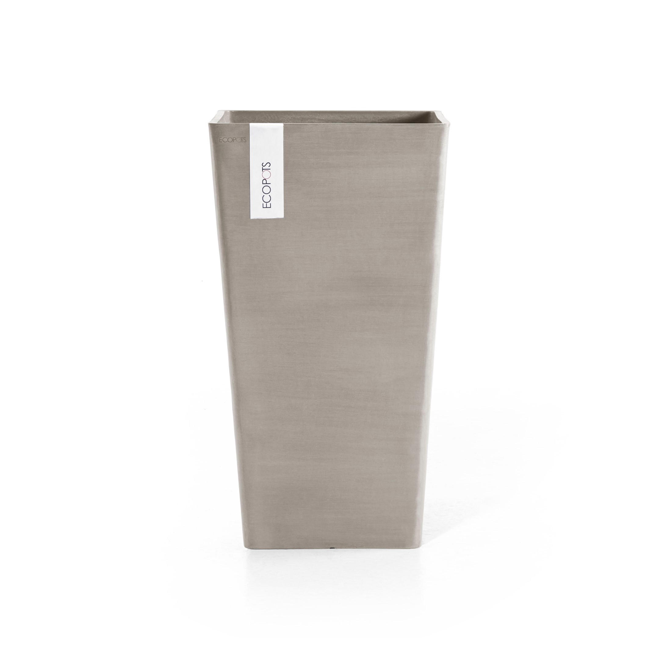 BLUMENTOPF Rotterdam Mid High 31/31/56,5 cm Taupe - Taupe, Kunststoff (31/56.5cm) - Ecopots
