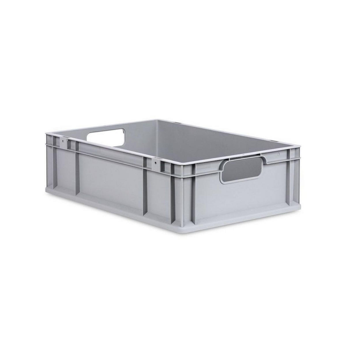 EUROBOX 5x Nextgen Economy Mit Scharnierdeckel Grau/GrünGriffe Offen 34 Liter - Grün, Kunststoff (40/17/60cm) - PROREGAL