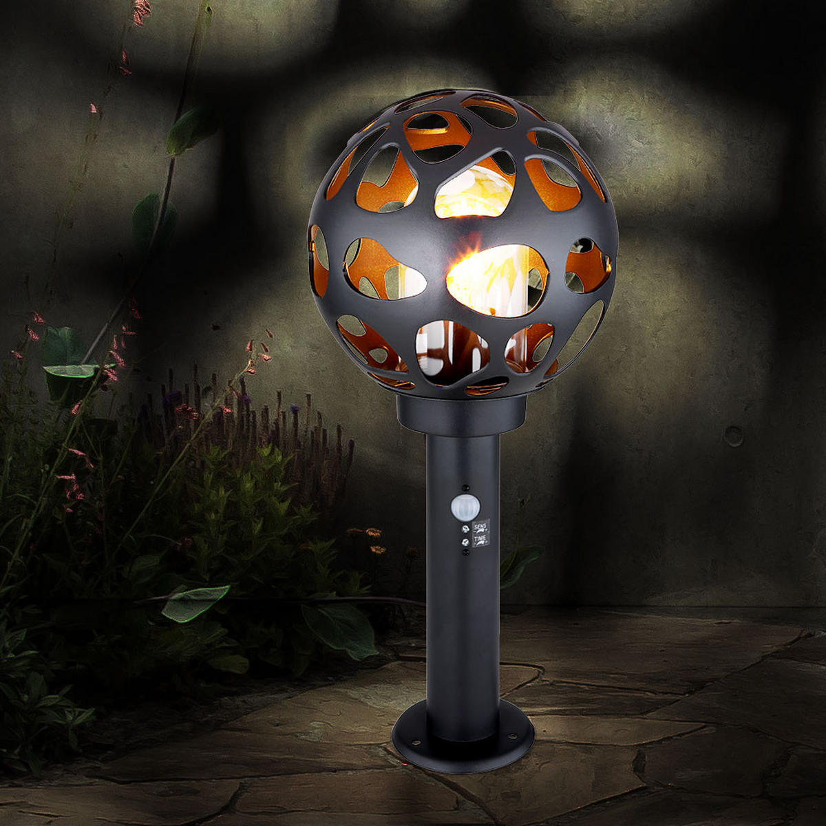 LED AUSSENLEUCHTE Aluminium Anthrazit - Anthrazit, Metall (20/20/45cm) - Globo Lighting