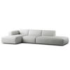 ECKSOFA mit Chaiselongue - Schwarz/Grau, Kunststoff/Textil (290/173cm) - home24