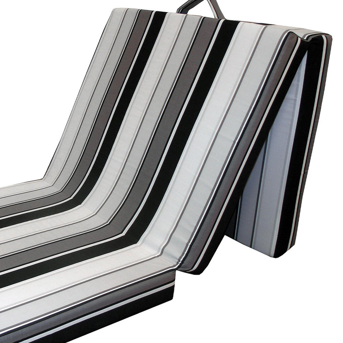 FALTMATRATZE Schwarz 190 x 70 cm - Schwarz, Textil - VitaliSpa