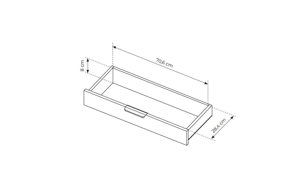 SCHMINKTISCH Rivo Eiche Cremona, mit geräumiger Schublade und Hochbeine - Eichefarben/Schwarz, Holzwerkstoff/Metall (40/120/80cm) - Bettso