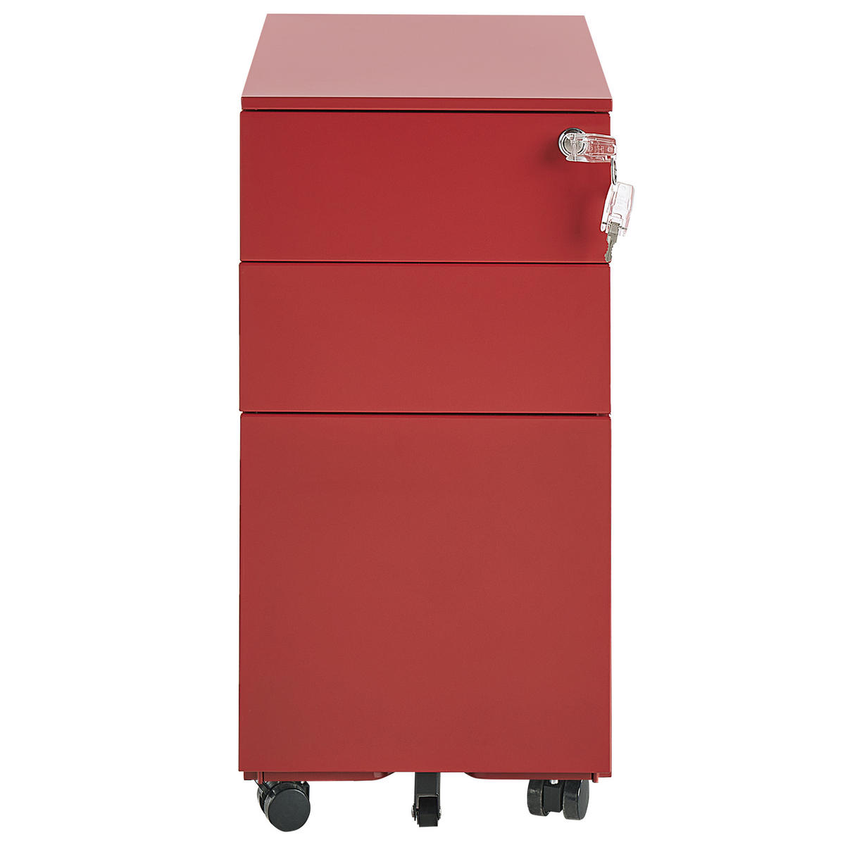 AKTENSCHRANK rot Bolsena - Rot, Metall (30/60/50cm) - Beliani