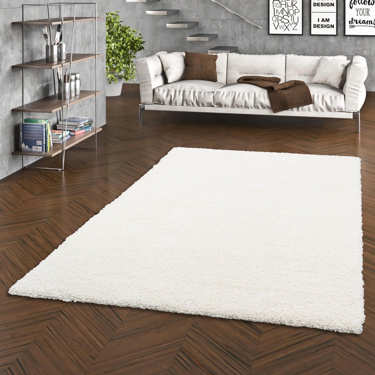LUXUS HOCHFLOR SHAGGY TEPPICH DREAM - Creme, Textil (140/200cm) - Snapstyle
