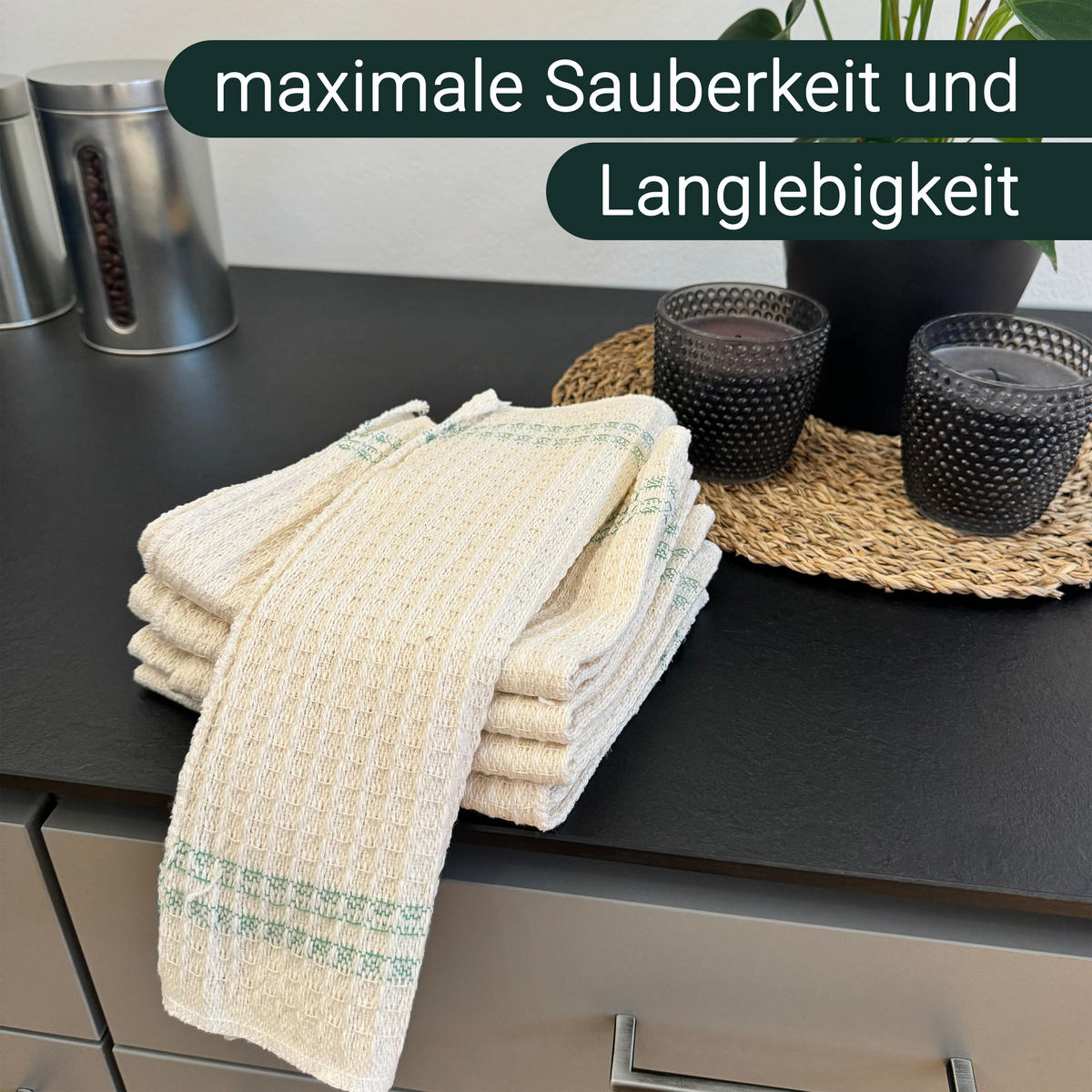 REINIGUNGSTÜCHER, 5er-Set, 35x40 cm, 100% Baumwolle, Beige - Beige, Textil (35/40cm) - Zollner