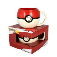 BECHER Pokemon 3D Pokeball Weiß/rot 430 ml - Multicolor, Keramik (0.43L) - United Labels