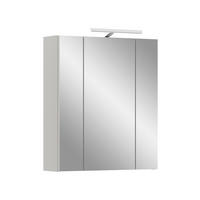 SPIEGELSCHRANK inkl. Beleuchtung ICE (B/H/T: ca. 60/70/18 cm) in Weiß/weiß hochglanz - Weiß, Holzwerkstoff (60/70/18cm)