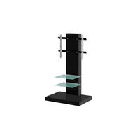 TV RACK rechteckig Schwarz Hochglanz Glas 78/132/54 cm - Schwarz Hochglanz, Holzwerkstoff (78/132/54cm)