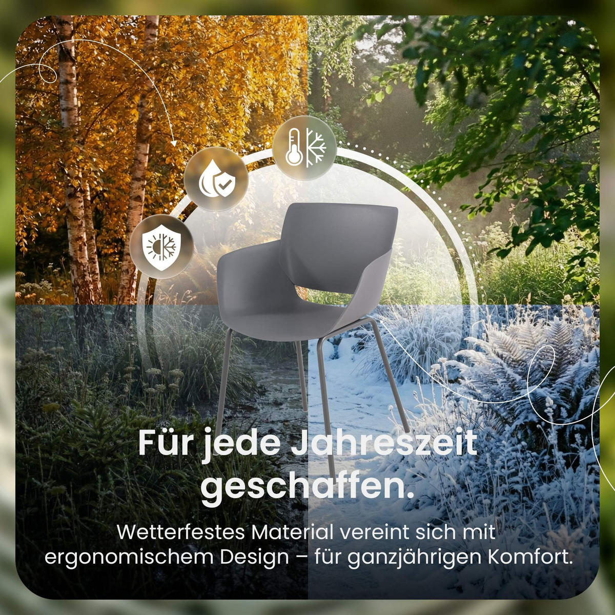 STUHL 2 Kunststoff Dunkelgrau - Dunkelgrau, Kunststoff/Metall (58/80/54cm) - CLP