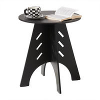 BEISTELLTISCH mit Zapfenverbindungen Schwarz - Schwarz, Holz (47/47/55cm) - SoBuy
