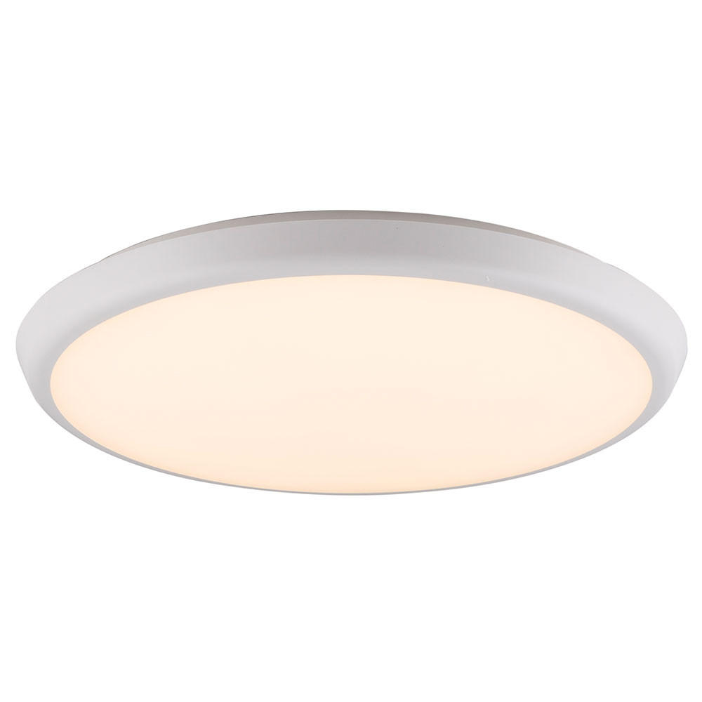 LED DECKENLEUCHTE AEMON Weiß Matt - Weiß, Kunststoff (40/40/4.8cm) - Globo Lighting