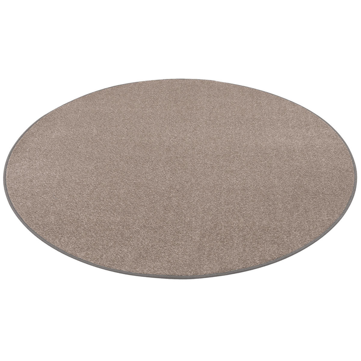 TREND VELOURS TEPPICH JOY RUND - Taupe, Textil (200/200cm) - Snapstyle