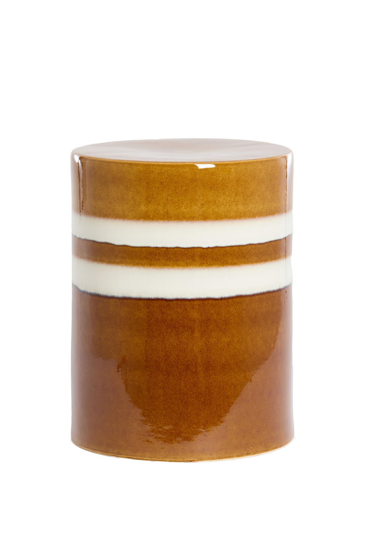 BEISTELLTISCH Mooca Braun Ø33/44 cm - Braun, Keramik (33/33/44cm) - Light & Living