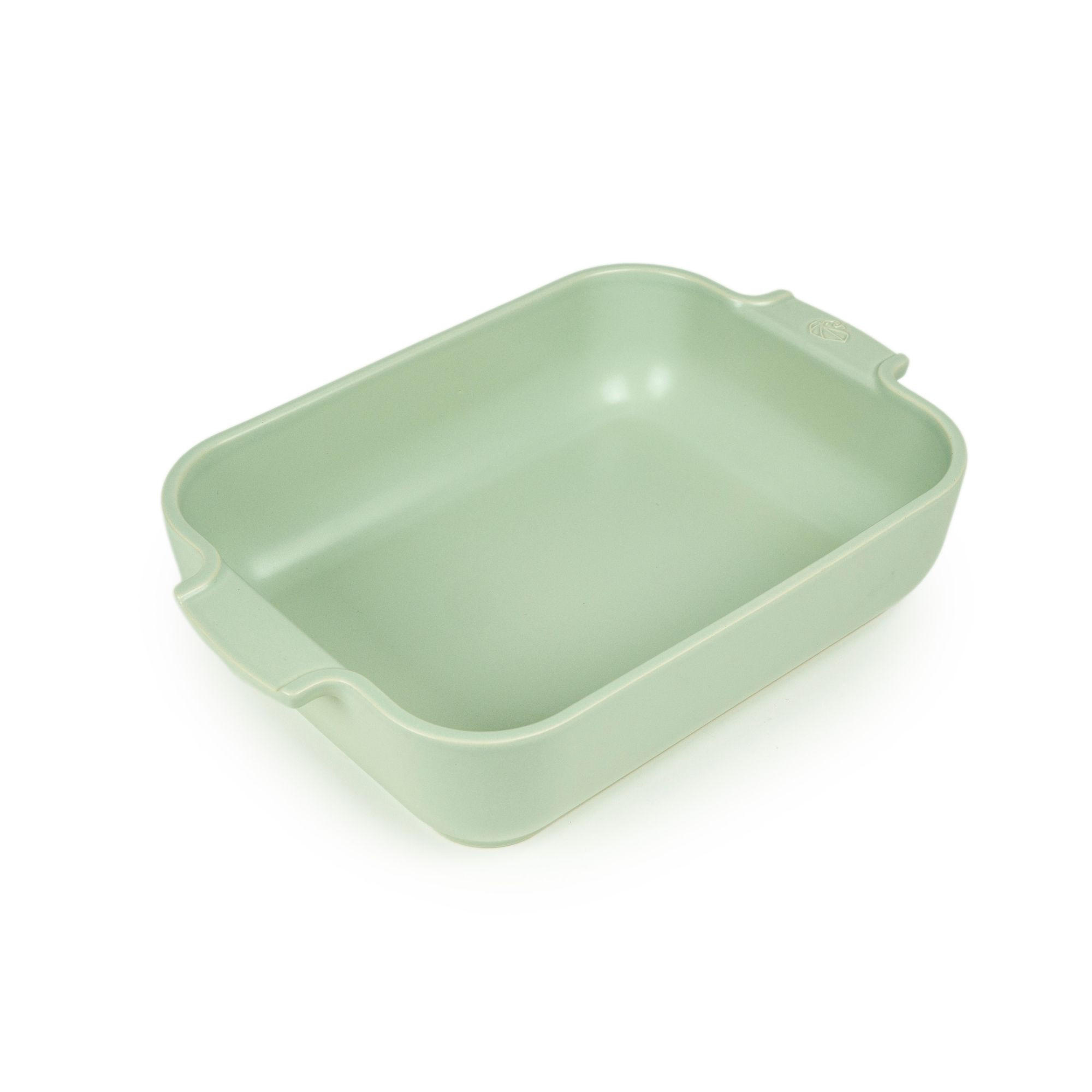 AUFLAUFFORM Keramik Appolia 32cm Rechteckig Salbeigrün Spülmaschinenfest - Grün, Keramik (21.7/32/7.2cm) - PEUGEOT