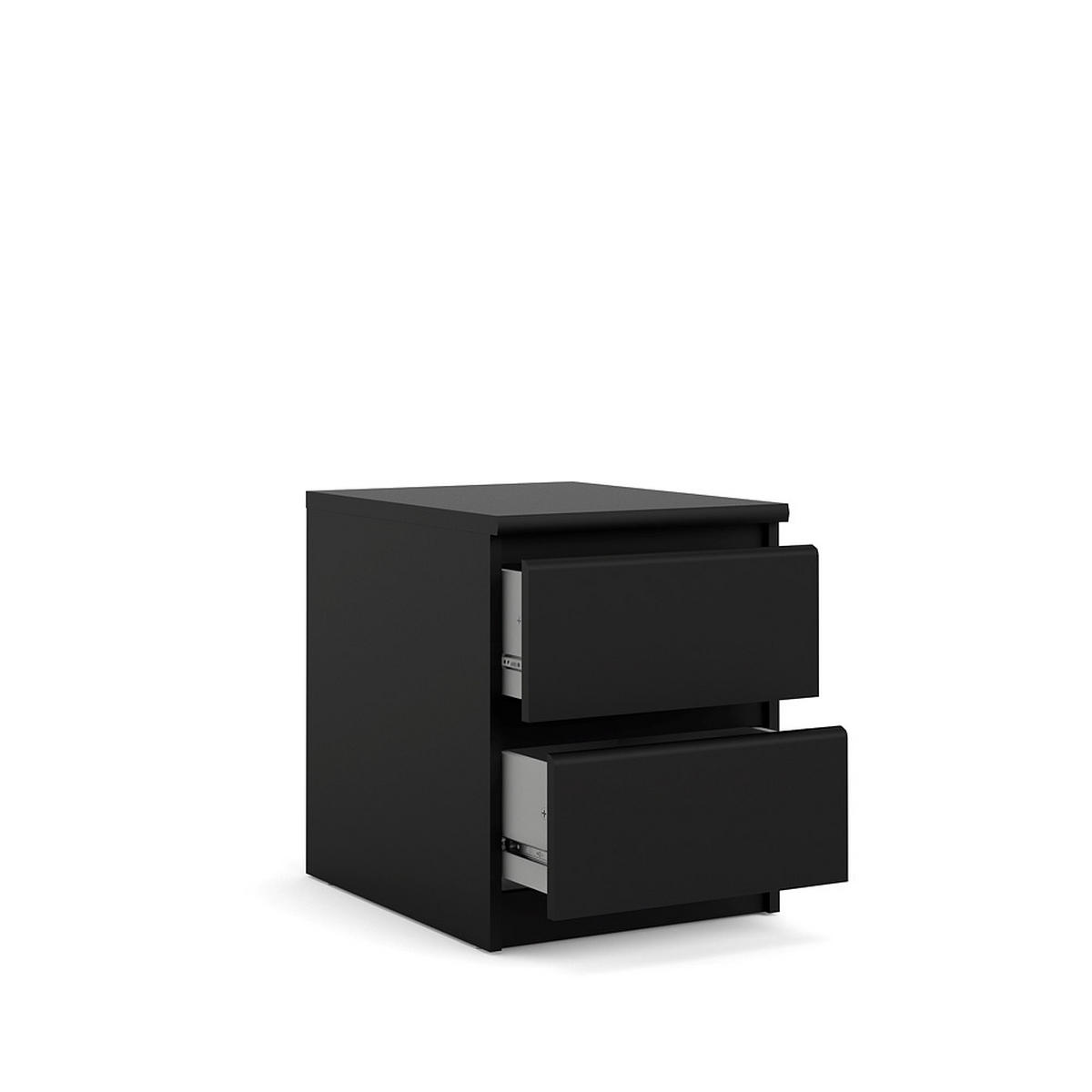 NACHTSCHRANK mattschwarz - Schwarz, Holzwerkstoff (40/50/50cm) - ebuy24