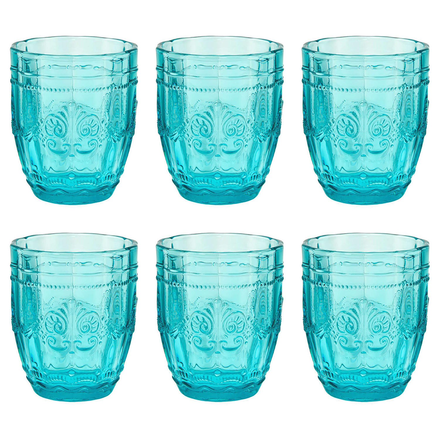 TRINKGLÄSER (6er Set) Victorian 250 ml - Türkis, Glas (0.25L) - Butlers