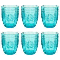 TRINKGLAS (6er Set) Victorian - Türkis, Glas (0.25L) - BUTLERS