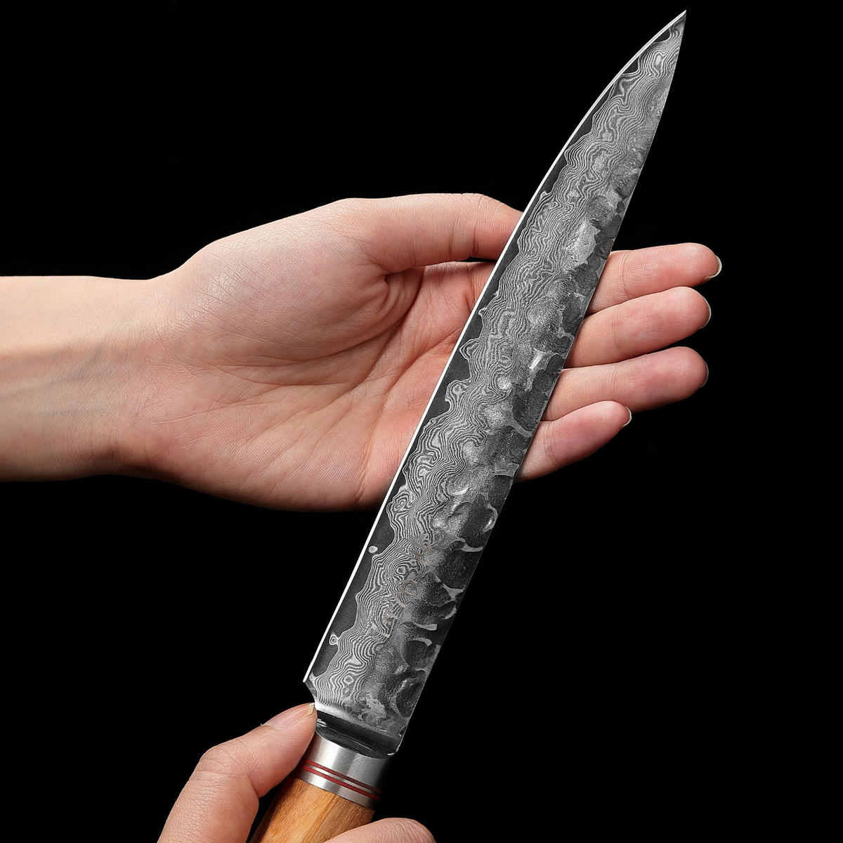 TRANCHIERMESSER 20 cm - Braun, Holz/Metall (34cm) - Wakoli