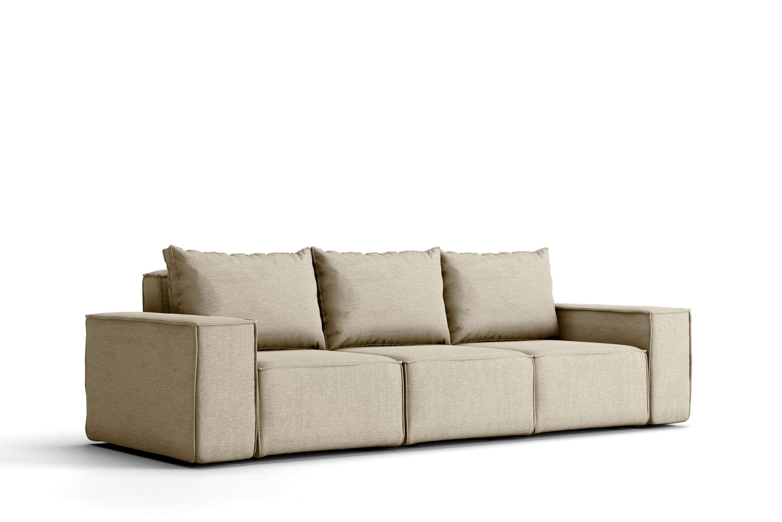 GARTENSOFA 3-Sitzer Für Den Garten SONNE Beige - Beige, Holz (245/73/88cm) - Kaiser Möbel