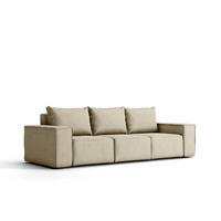 GARTENSOFA 3-Sitzer Für Den Garten SONNE Beige - Beige, Holz (245/73/88cm) - Kaiser Möbel
