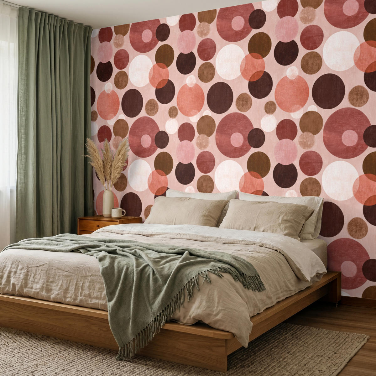 TAPETE - Kreise - Modern - Farbenfroh - 240x200 cm - Multicolor, Papier (240/200cm) - OnlyWow