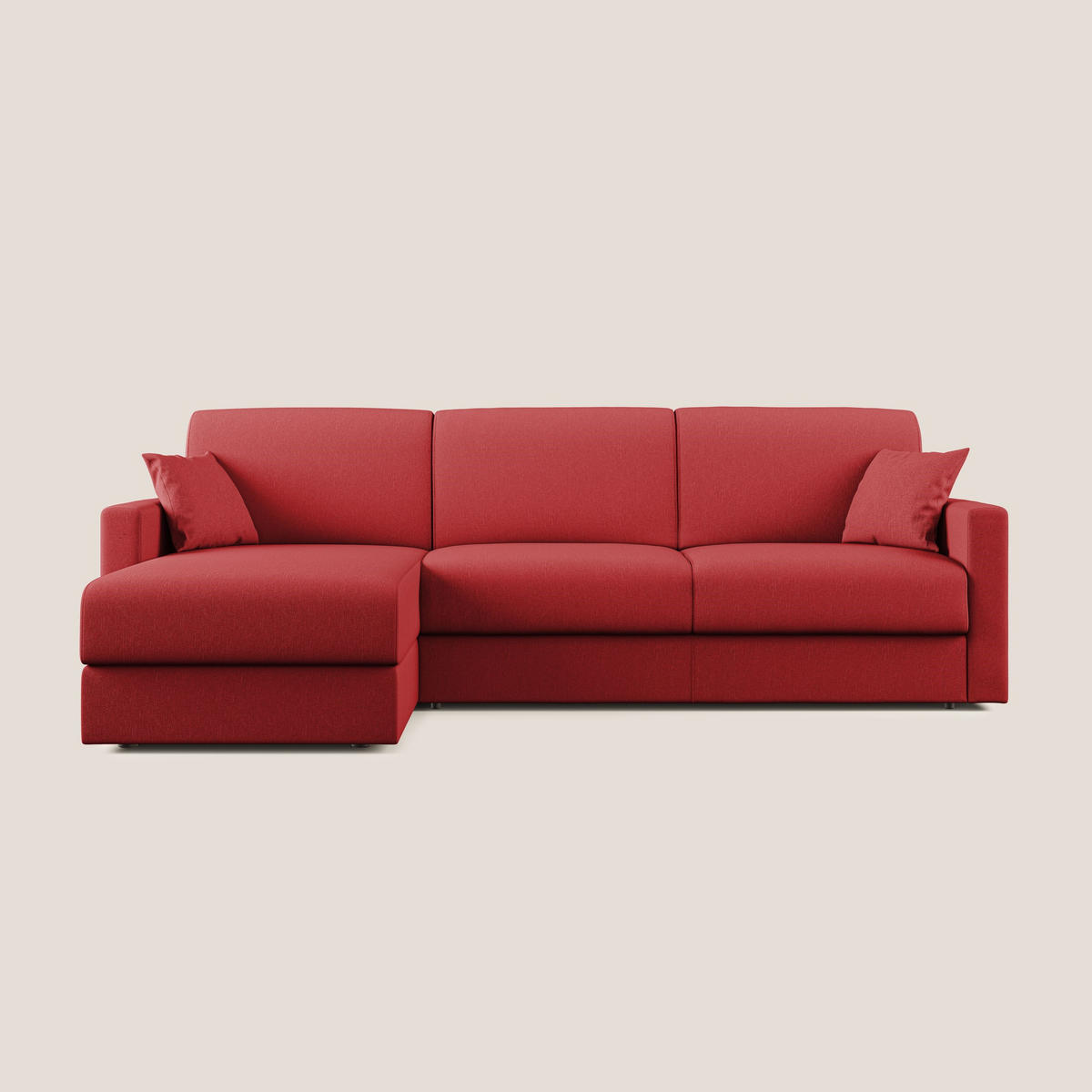 ECKSOFA LINKS Chris - Rot, Textil (288/96cm) - Divani.store