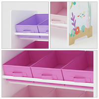KINDERREGAL Boiro - Pink/Lila, Holzwerkstoff/Textil (62/59.5/29.5cm) - [en.casa]