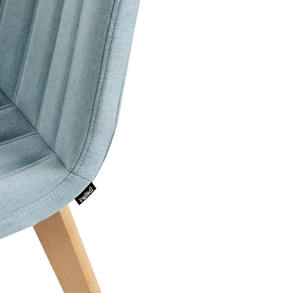 ESSZIMMERSTUHL 2er-Set Hellblau Calgary - Blau/Braun, Textil (48/86/56cm) - Beliani