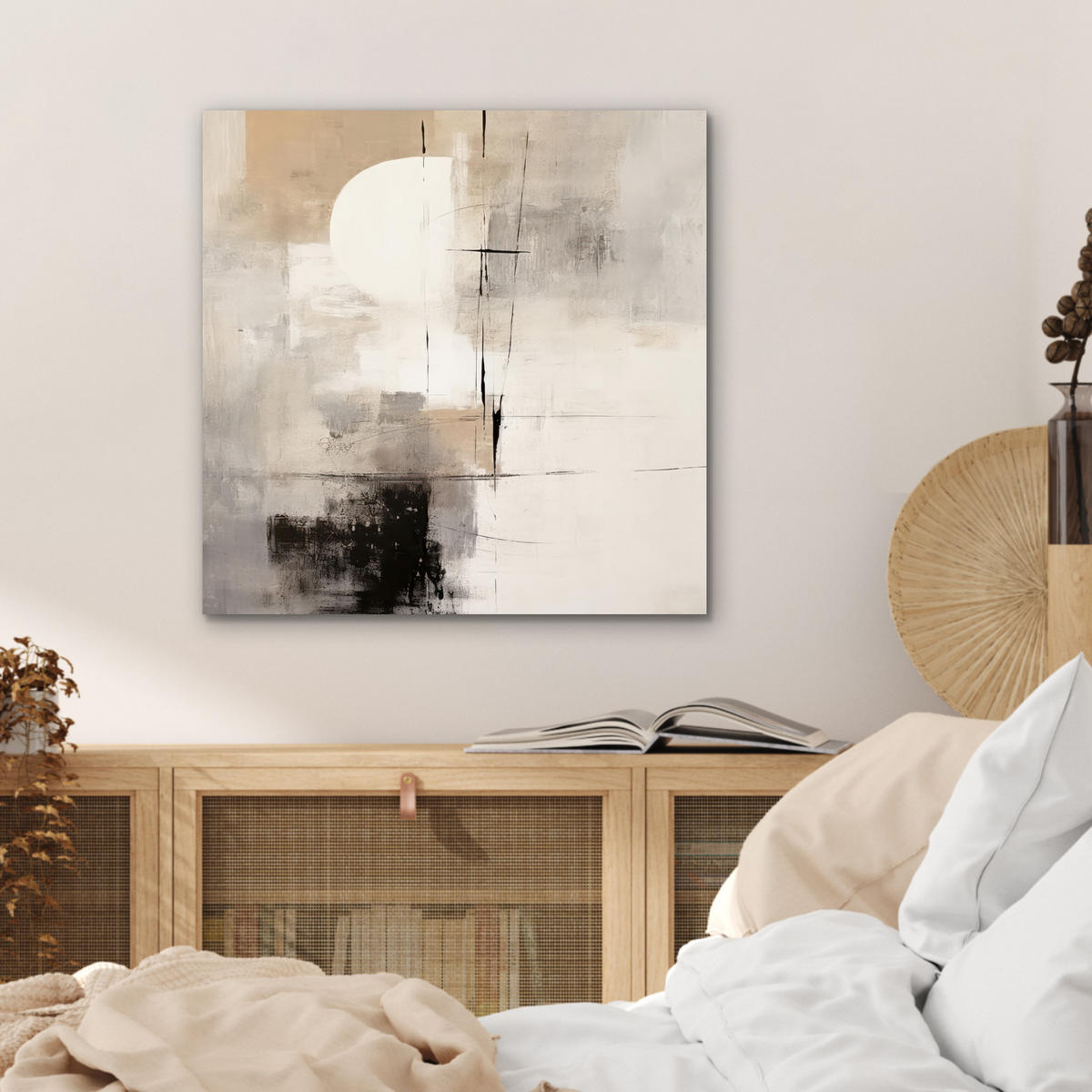 KOVOVÝ OBRAZ Abstraktné - Umenie - Sivé 50x50 cm - svetlosivá, kov (50/50cm) - MuchoWow