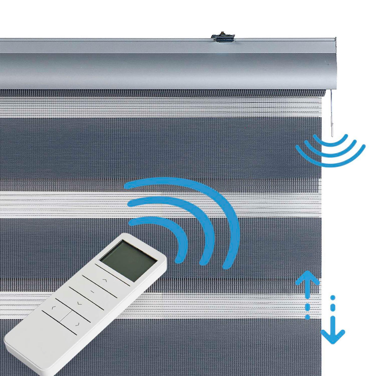 DOPPELROLLO Motorisiertes Silber 160x250 cm - Silberfarben, Kunststoff (160/250cm) - STORESDECO