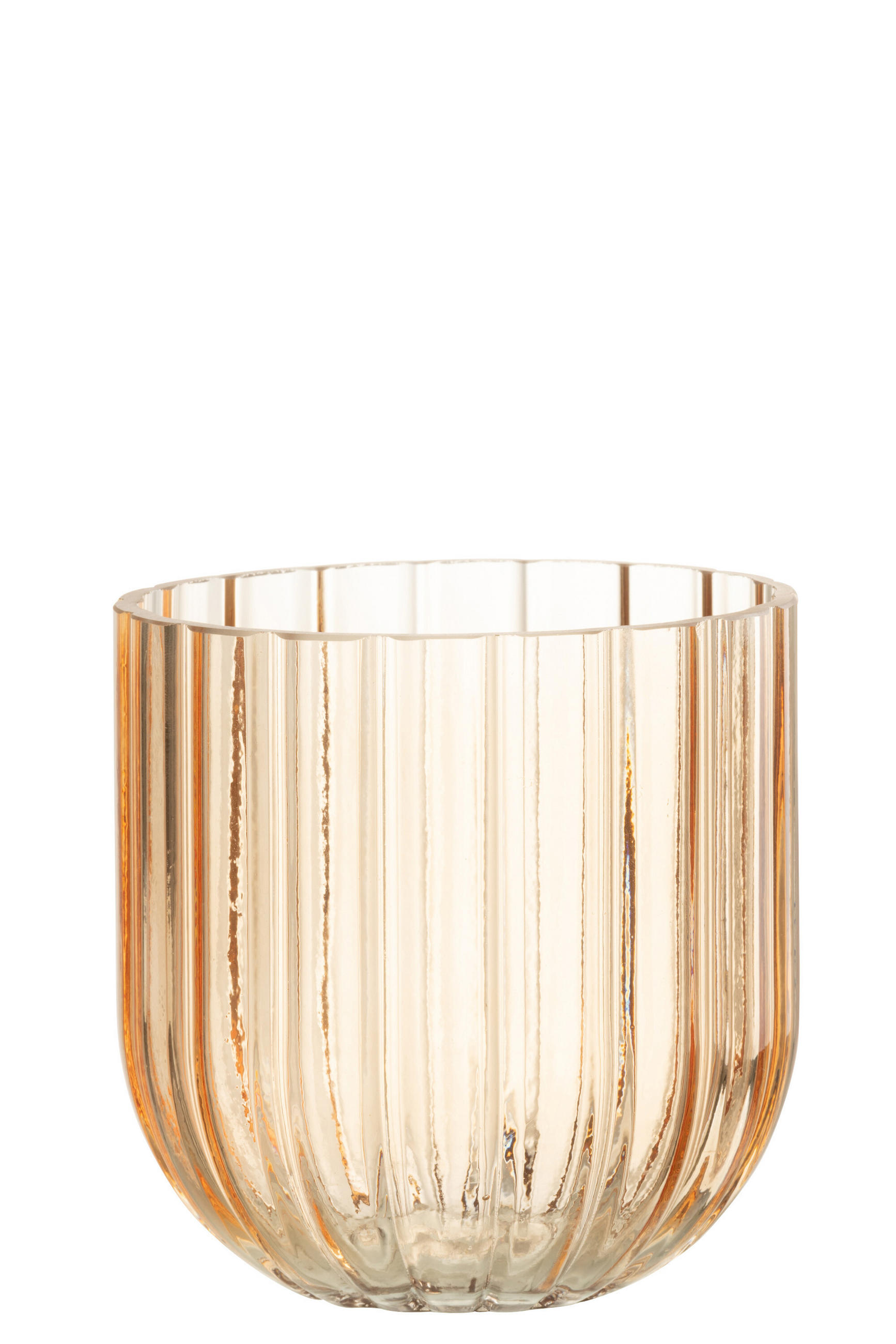 VASE YARI - Glas - Rosa - S - Ø 15 cm - Pink, Glas (15/15.5cm) - J-Line