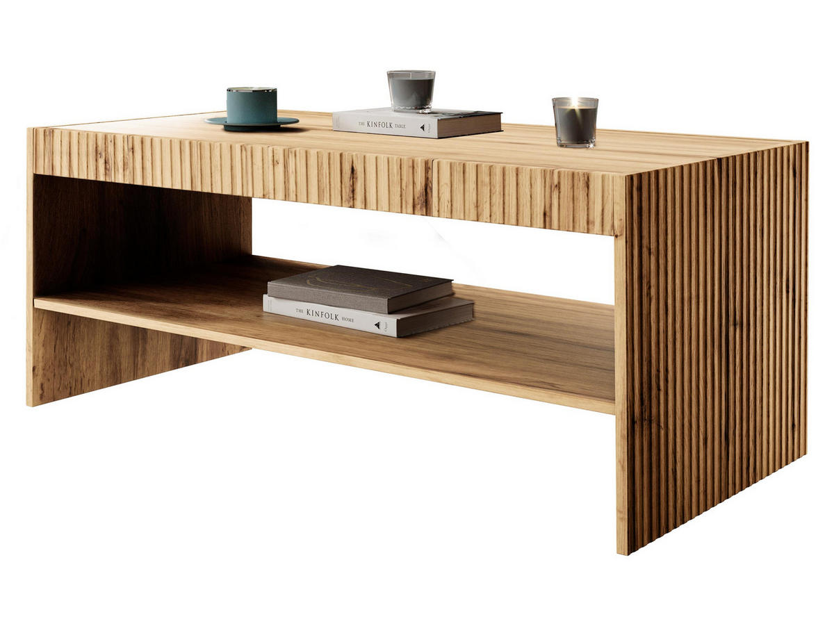 COUCHTISCH Vamos - Schwarz/Braun, Holzwerkstoff (57/120/51cm) - MIRJAN24