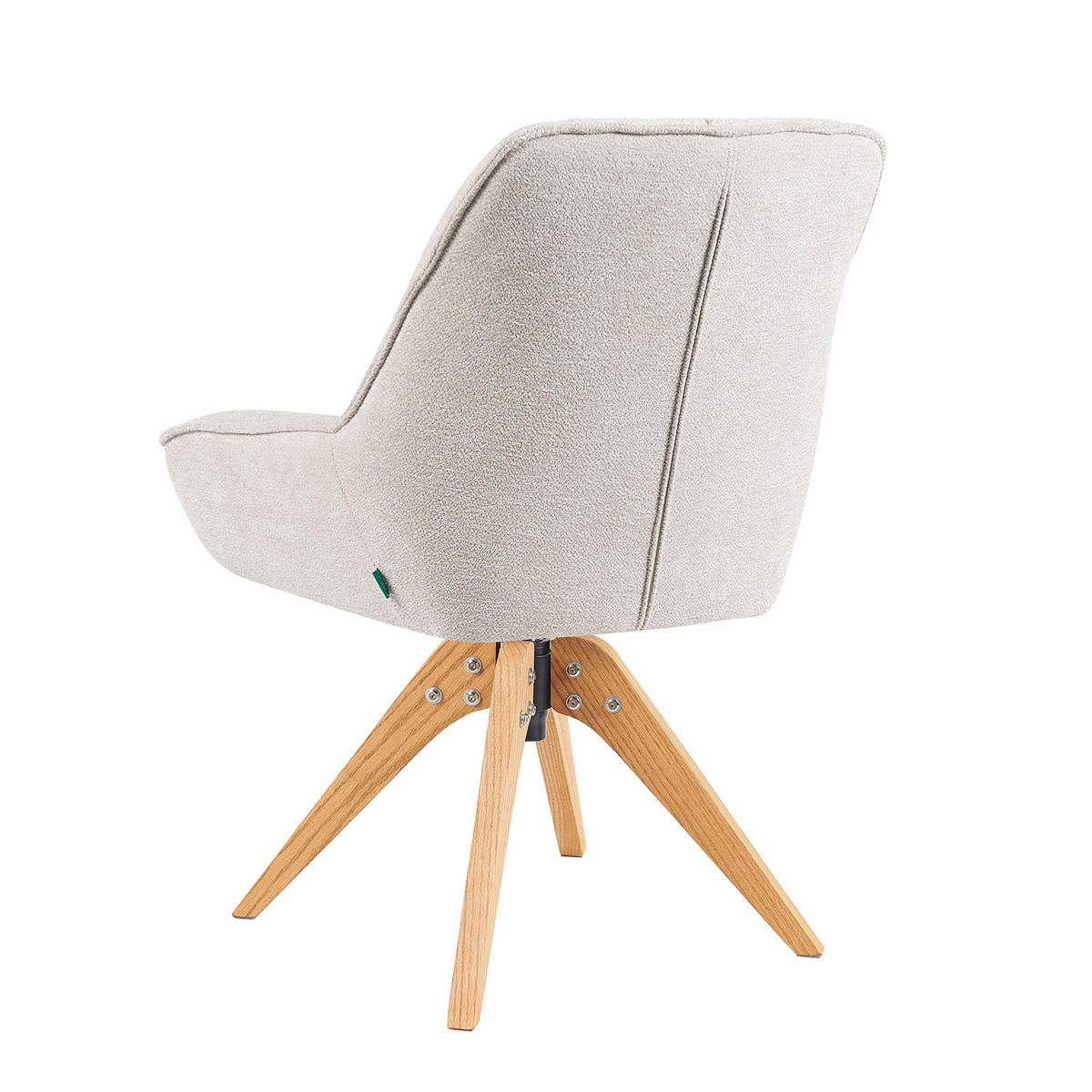 DREHSTUHL Mika-Lio - Honigeiche/Creme, Eichenholz/Holz (60/88/68cm) - DUBI Möbel
