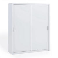 SCHIEBETÜRENSCHRANK Tamiza 180/215/62 2-türig - Silberfarben/Weiß, Holzwerkstoff/Kunststoff (180/215/62cm) - Ravio