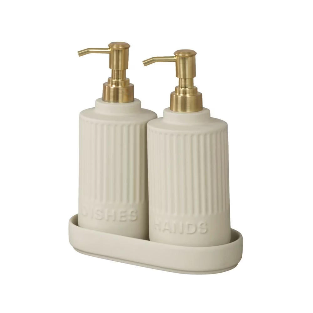 Wenko Spenderset Beige 19x21x10 cm