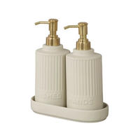 SPENDERSET mit Tablett Heidi 550 ml 10/19/21 cm - Beige, Keramik (19/21/10cm) - Wenko