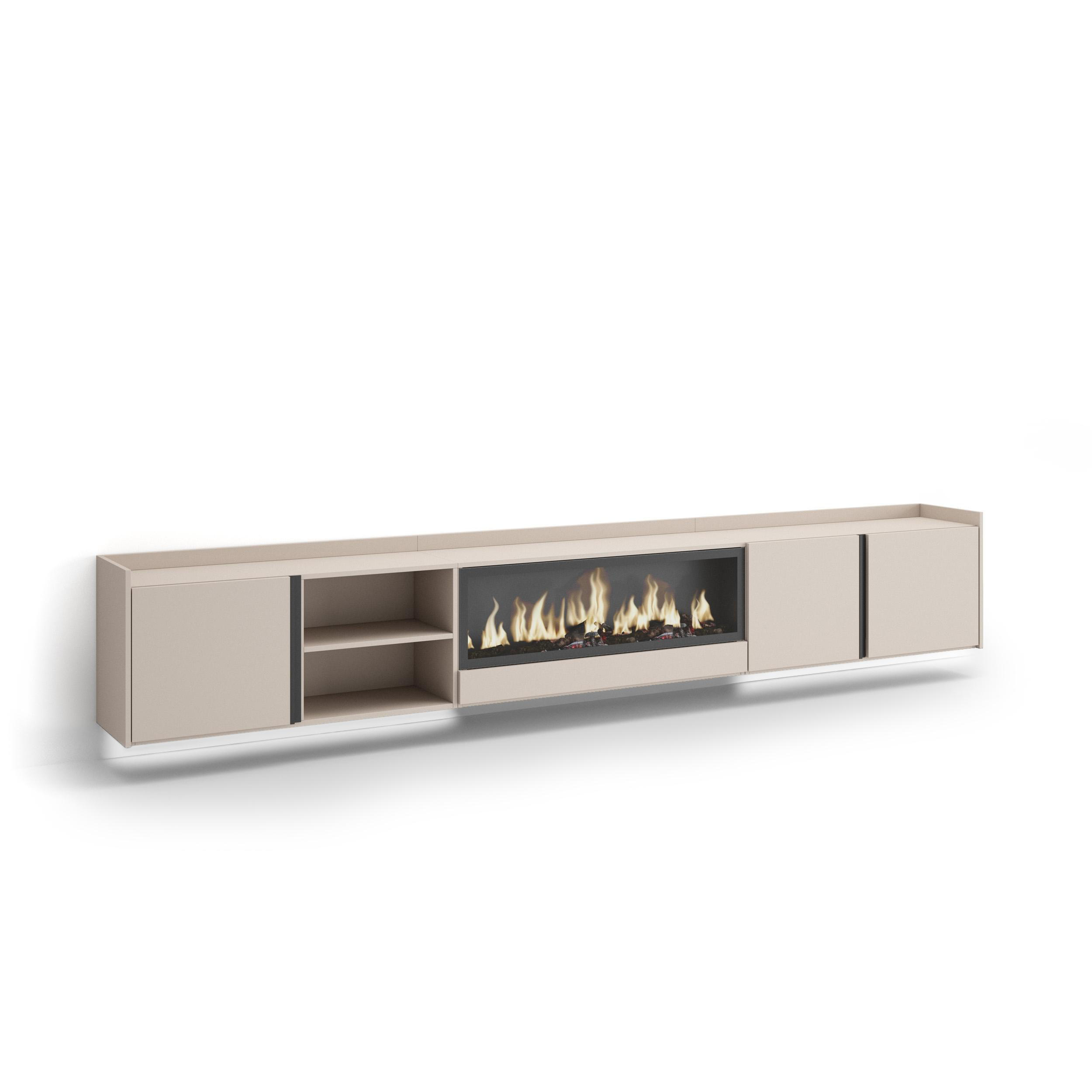 Skraut Home Lowboard, Beige 315x50x35 cm