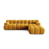 MODULARES-SOFA Bellis aus Samt gelb 4 Sitzplätze - Gelb, Textil (188/63/282cm) - Micadoni