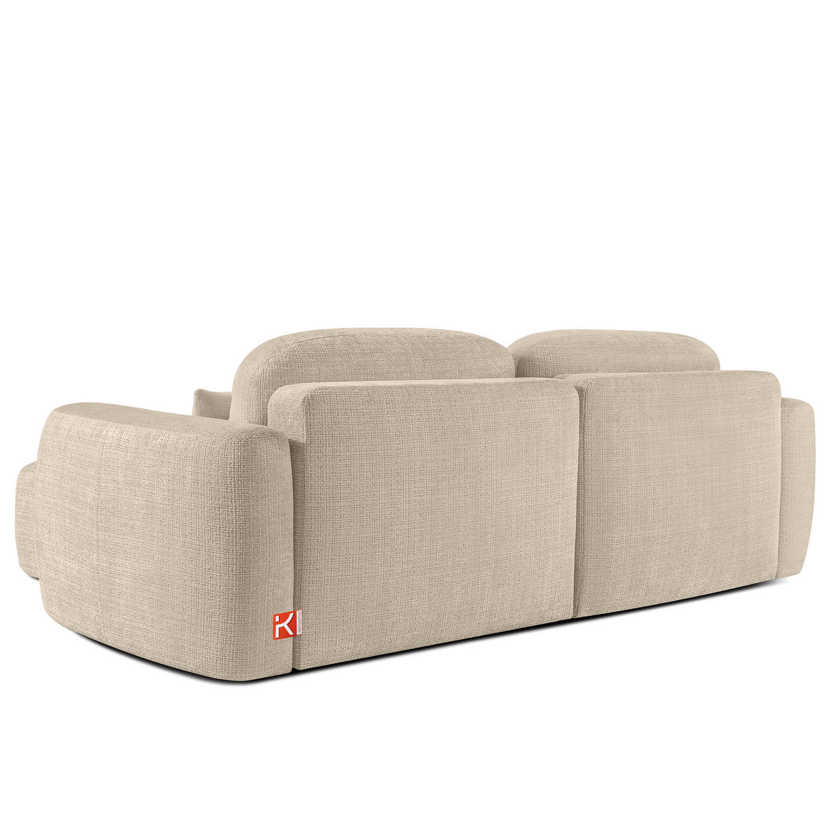 SITZGARNITUR ELOSA - Creme, Holz/Textil (245/85/165cm) - KONSIMO®